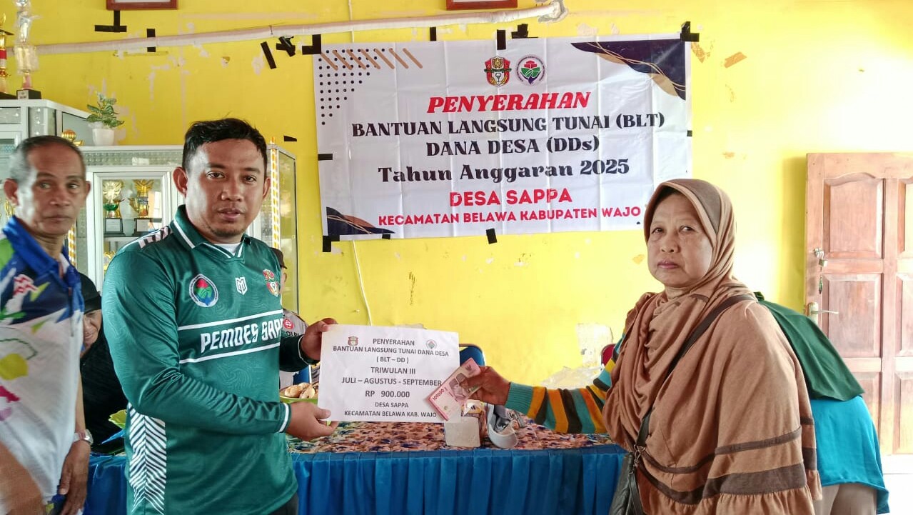 BLT Desa Sappa Disalurkan, Warga Ucapkan Terima Kasih atas Bantuan Pemerintah